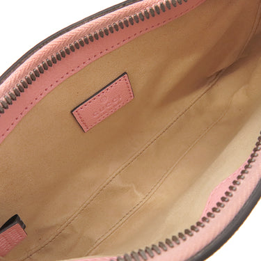 グッチ GUCCI アフロディーテ 739076 ピンク レザー ハンドバッグ ゴールド金具 GGマーモント ミニショルダー