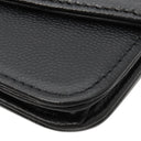 シャネル CHANEL セブルガ チェーンショルダー A46316 ブラック レザー キャビアスキン チェーンウォレット シルバー金具 黒 ココマーク