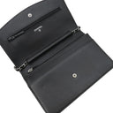 シャネル CHANEL セブルガ チェーンショルダー A46316 ブラック レザー キャビアスキン チェーンウォレット シルバー金具 黒 ココマーク