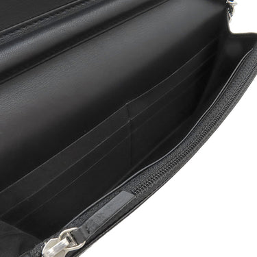 シャネル CHANEL セブルガ チェーンショルダー A46316 ブラック レザー キャビアスキン チェーンウォレット シルバー金具 黒 ココマーク