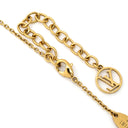 ルイヴィトン LOUIS VUITTON エセンシャルＶ M63181 ゴールド×ブラック GP ネックレス LVサークル