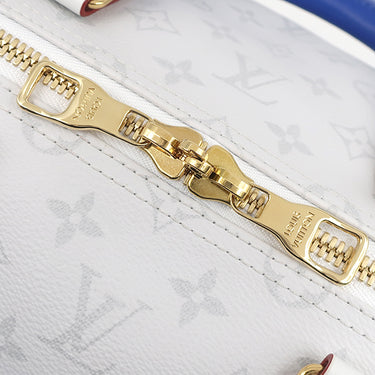 ルイヴィトン LOUIS VUITTON LV x NBA キーポル バンドリエール 55 M45586 アンタークティカ モノグラムキャンバス ボストンバッグ ゴールド金具 白 NBAコラボ ネームタグ欠品