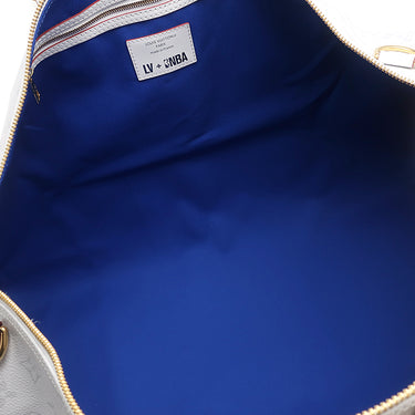 ルイヴィトン LOUIS VUITTON LV x NBA キーポル バンドリエール 55 M45586 アンタークティカ モノグラムキャンバス ボストンバッグ ゴールド金具 白 NBAコラボ ネームタグ欠品