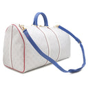 ルイヴィトン LOUIS VUITTON LV x NBA キーポル バンドリエール 55 M45586 アンタークティカ モノグラムキャンバス ボストンバッグ ゴールド金具 白 NBAコラボ ネームタグ欠品