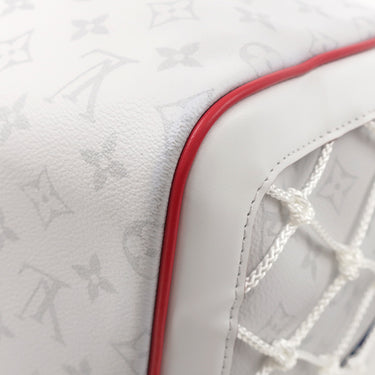ルイヴィトン LOUIS VUITTON LV x NBA キーポル バンドリエール 55 M45586 アンタークティカ モノグラムキャンバス ボストンバッグ ゴールド金具 白 NBAコラボ ネームタグ欠品