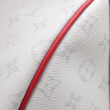 ルイヴィトン LOUIS VUITTON LV x NBA キーポル バンドリエール 55 M45586 アンタークティカ モノグラムキャンバス ボストンバッグ ゴールド金具 白 NBAコラボ ネームタグ欠品