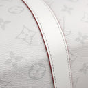 ルイヴィトン LOUIS VUITTON LV x NBA キーポル バンドリエール 55 M45586 アンタークティカ モノグラムキャンバス ボストンバッグ ゴールド金具 白 NBAコラボ ネームタグ欠品