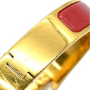 エルメス HERMES クリックH PM レッド×ゴールド GP エナメル ブレスレット Hブレス バングル