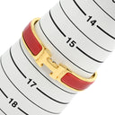 エルメス HERMES クリックH PM レッド×ゴールド GP エナメル ブレスレット Hブレス バングル