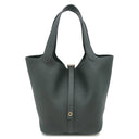 エルメス HERMES ピコタンロックMM ヴェールマングローブ トリヨンクレマンス ハンドバッグ ゴールド金具 深緑