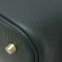 エルメス HERMES ピコタンロックMM ヴェールマングローブ トリヨンクレマンス ハンドバッグ ゴールド金具 深緑