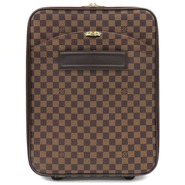 ルイヴィトン LOUIS VUITTON ペガス45 N23293 ダミエエベヌ ダミエキャンバス キャリーバッグ ゴールド金具 スーツケース 茶 2輪 鍵・パドロック欠品