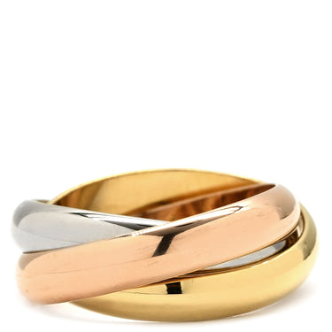 カルティエ Cartier トリニティ ホワイトゴールド×イエローゴールド×ピンクゴールド K18WG K18YG K18PG #54 リング 指輪 750 18K 18金 3重 3連 3カラー 14号