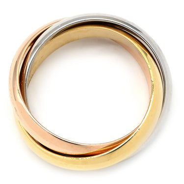 カルティエ Cartier トリニティ ホワイトゴールド×イエローゴールド×ピンクゴールド K18WG K18YG K18PG #54 リング 指輪 750 18K 18金 3重 3連 3カラー 14号