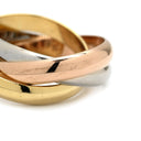 カルティエ Cartier トリニティ ホワイトゴールド×イエローゴールド×ピンクゴールド K18WG K18YG K18PG #54 リング 指輪 750 18K 18金 3重 3連 3カラー 14号