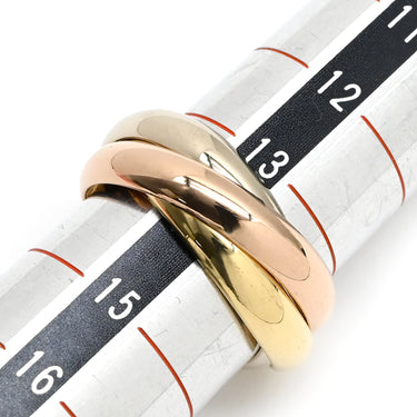 カルティエ Cartier トリニティ ホワイトゴールド×イエローゴールド×ピンクゴールド K18WG K18YG K18PG #54 リング 指輪 750 18K 18金 3重 3連 3カラー 14号