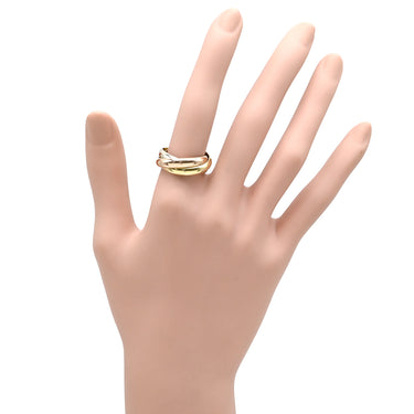 カルティエ Cartier トリニティ ホワイトゴールド×イエローゴールド×ピンクゴールド K18WG K18YG K18PG #54 リング 指輪 750 18K 18金 3重 3連 3カラー 14号