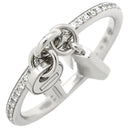 エルメス HERMES ケリー クロシェット PM H221616B ホワイトゴールド K18WG ダイヤモンド #49(JP9) リング 指輪 Au750 18K 18金 ダイヤモンド パヴェ 8.5号