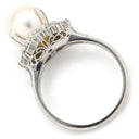 ノンブランド NON BRAND アコヤパール 9.1mm ダイヤ 0.3ct パールホワイト×プラチナシルバー Pt900 パール ダイヤモンド リング 指輪 あこや 真珠 1P 1粒 白 ラウンドシェイプ プラチナ Pt900 11号