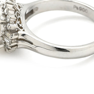 ノンブランド NON BRAND アコヤパール 9.1mm ダイヤ 0.3ct パールホワイト×プラチナシルバー Pt900 パール ダイヤモンド リング 指輪 あこや 真珠 1P 1粒 白 ラウンドシェイプ プラチナ Pt900 11号