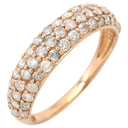 ノンブランド NON BRAND ドーム型ダイヤリング ピンクゴールド K18PG ダイヤモンド リング 指輪 K18 Au750 PG 1.00ct パヴェ ダイヤモンド ドームリング 15号