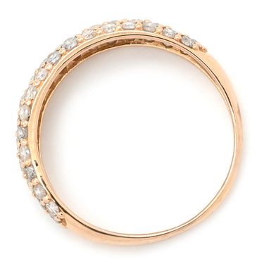 ノンブランド NON BRAND ドーム型ダイヤリング ピンクゴールド K18PG ダイヤモンド リング 指輪 K18 Au750 PG 1.00ct パヴェ ダイヤモンド ドームリング 15号