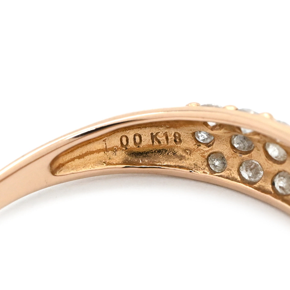 新品　K18YGピンクゴールド天然ダイアモンド1.361ct指輪リングAU750 K18 YG PG 0.52ct ダイヤモンド リング人気 上品 ダイヤ ダイア 18金