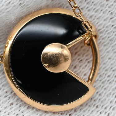 カルティエ Cartier アミュレット ドゥ XS B6044017 ピンクゴールド K18PG ダイヤモンド オニキス ブレスレット 黒 1Pダイヤモンド 750 18金