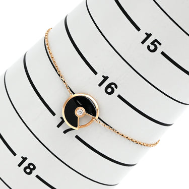 カルティエ Cartier アミュレット ドゥ XS B6044017 ピンクゴールド K18PG ダイヤモンド オニキス ブレスレット 黒 1Pダイヤモンド 750 18金