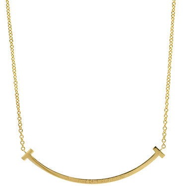 ティファニー Tiffany & Co Tスマイル ペンダント スモール イエローゴールド K18YG ダイヤモンド ネックレス T＆Co. イエローゴールド Au750 18K 18金 ダイヤ T smile