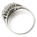 ノンブランド NON BRAND ダイヤモンド 0.50ct プラチナシルバー Pt900 ダイヤモンド リング 指輪 パヴェ フラワー 花モチーフ プラチナ 12.5号