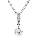 ノンブランド NON BRAND ダイヤ 0.328ct 0.02ct ペンダント プラチナシルバー ダイヤモンド Pt950 Pt850(チェーン) ネックレス 1粒 1石 スイング ラウンドブリリアントカット 3Pメレダイヤ