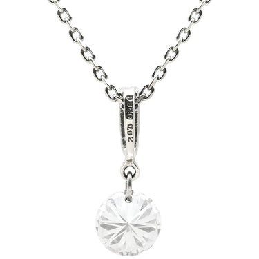 ノンブランド NON BRAND ダイヤ 0.328ct 0.02ct ペンダント プラチナシルバー ダイヤモンド Pt950 Pt850(チェーン) ネックレス 1粒 1石 スイング ラウンドブリリアントカット 3Pメレダイヤ