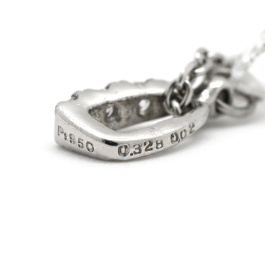 ノンブランド NON BRAND ダイヤ 0.328ct 0.02ct ペンダント プラチナシルバー ダイヤモンド Pt950 Pt850(チェーン) ネックレス 1粒 1石 スイング ラウンドブリリアントカット 3Pメレダイヤ