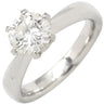 ノンブランド NON BRAND ダイヤ 1.127ct プラチナシルバー Pt900 ダイヤモンド リング 指輪 1P 1石 1粒 大粒 6本立爪 ソリティア Pt900 プラチナ エンゲージ 10号