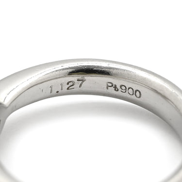 ノンブランド NON BRAND ダイヤ 1.127ct プラチナシルバー Pt900 ダイヤモンド リング 指輪 1P 1石 1粒 大粒 6本立爪 ソリティア Pt900 プラチナ エンゲージ 10号