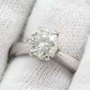 ノンブランド NON BRAND ダイヤ 1.127ct プラチナシルバー Pt900 ダイヤモンド リング 指輪 1P 1石 1粒 大粒 6本立爪 ソリティア Pt900 プラチナ エンゲージ 10号