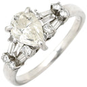 ノンブランド NON BRAND ダイヤモンド 1.033ct プラチナシルバー Pt900 ダイヤモンド リング 指輪 1石 1粒 プラチナ ペアシェイプ 14号