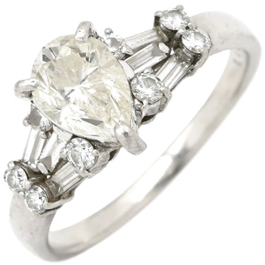 ノンブランド NON BRAND ダイヤモンド 1.033ct プラチナシルバー Pt900 ダイヤモンド リング 指輪 1石 1粒 プラチナ ペアシェイプ 14号