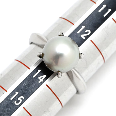 ノンブランド NON BRAND あこやパール 7－7.5mm ネックレス 8.9mmリング 2点セット シルバー パール Pt900(リング) シルバー(ネックレス) ネックレス シルバー金具 プラチナリング 真珠 SV