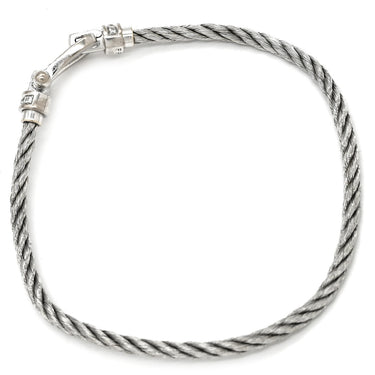 フレッド FRED フォース10 MM 6B0134-016 ホワイトゴールド×シルバー K18WG ダイヤモンド ステンレスケーブル #16 ブレスレット ダイヤ Au750 18K 18金 ミディアムモデル