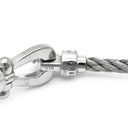 フレッド FRED フォース10 MM 6B0134-016 ホワイトゴールド×シルバー K18WG ダイヤモンド ステンレスケーブル #16 ブレスレット ダイヤ Au750 18K 18金 ミディアムモデル