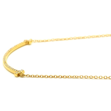 ティファニー Tiffany & Co Tスマイル ペンダント スモール ダイヤモンド 63058777 イエローゴールド K18YG ダイヤモンド ネックレス Au750 18K 18金 Tiffany T smile