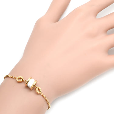 ブルガリ BVLGARI ビーゼロワン ピンクゴールドXホワイト K18PG セラミック ML ブレスレット ローズゴールド 白