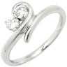 フォーエバーマーク FOREVERMARK プラチナシルバー Pt900 ダイヤモンド リング 指輪 Pt900 プラチナム ダイヤ 2P 2石 2粒 トワエモア スワール ツイスト ブライダル マリッジ 11号
