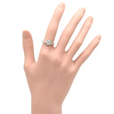 フォーエバーマーク FOREVERMARK プラチナシルバー Pt900 ダイヤモンド リング 指輪 Pt900 プラチナム ダイヤ 2P 2石 2粒 トワエモア スワール ツイスト ブライダル マリッジ 11号