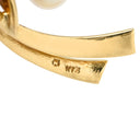 ノンブランド NON BRAND パール パールホワイトXイエローゴールド K18YG パール ブローチ 真珠 フラワーモチーフ 750AU 18K