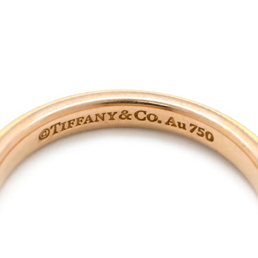 ティファニー Tiffany & Co ミルグレイン バンドリング 2mm ローズゴールド K18PG リング 指輪 ピンクゴールド 18K 750 RG PG T＆Co. 6号