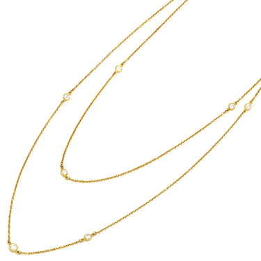ティファニー Tiffany & Co バイザヤード スプリンクル 9Pダイヤモンド 60152575 イエローゴールド K18YG ダイヤモンド ネックレス 9石 AU750 T&Co. エルサペレッティ