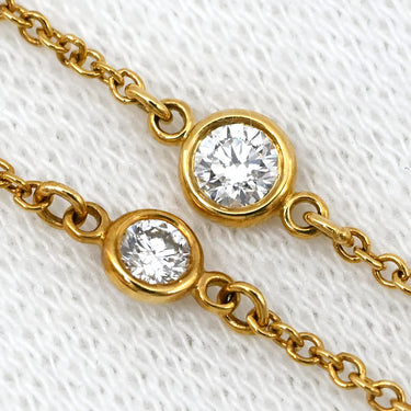 ティファニー Tiffany & Co バイザヤード スプリンクル 9Pダイヤモンド 60152575 イエローゴールド K18YG ダイヤモンド ネックレス 9石 AU750 T&Co. エルサペレッティ